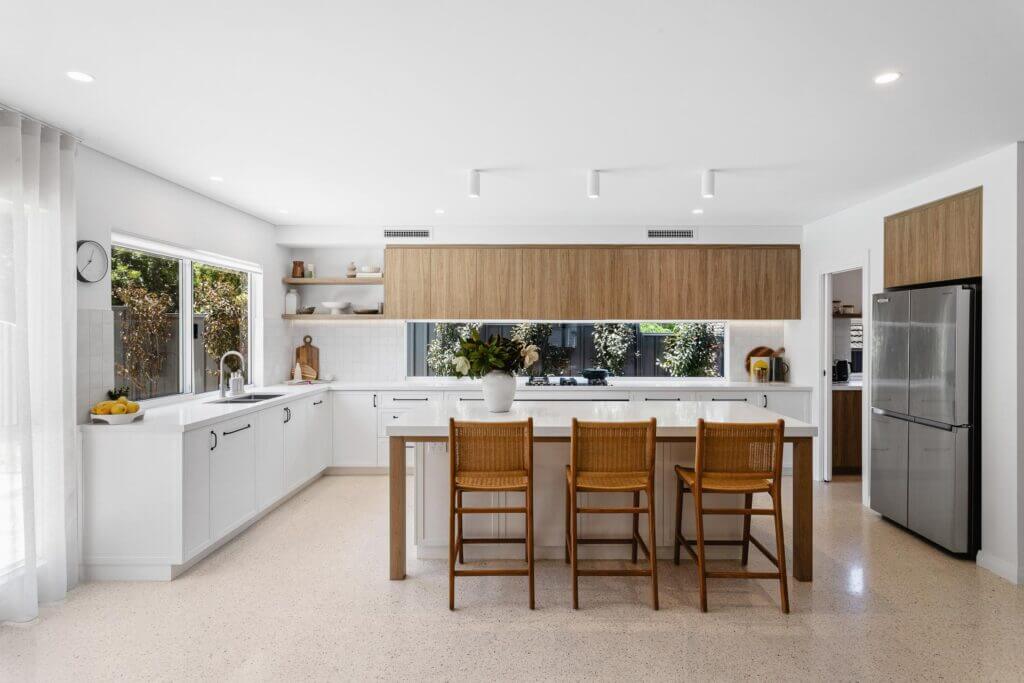 Modern Open Plan Kitchen with the Kitchen as a Central Feature