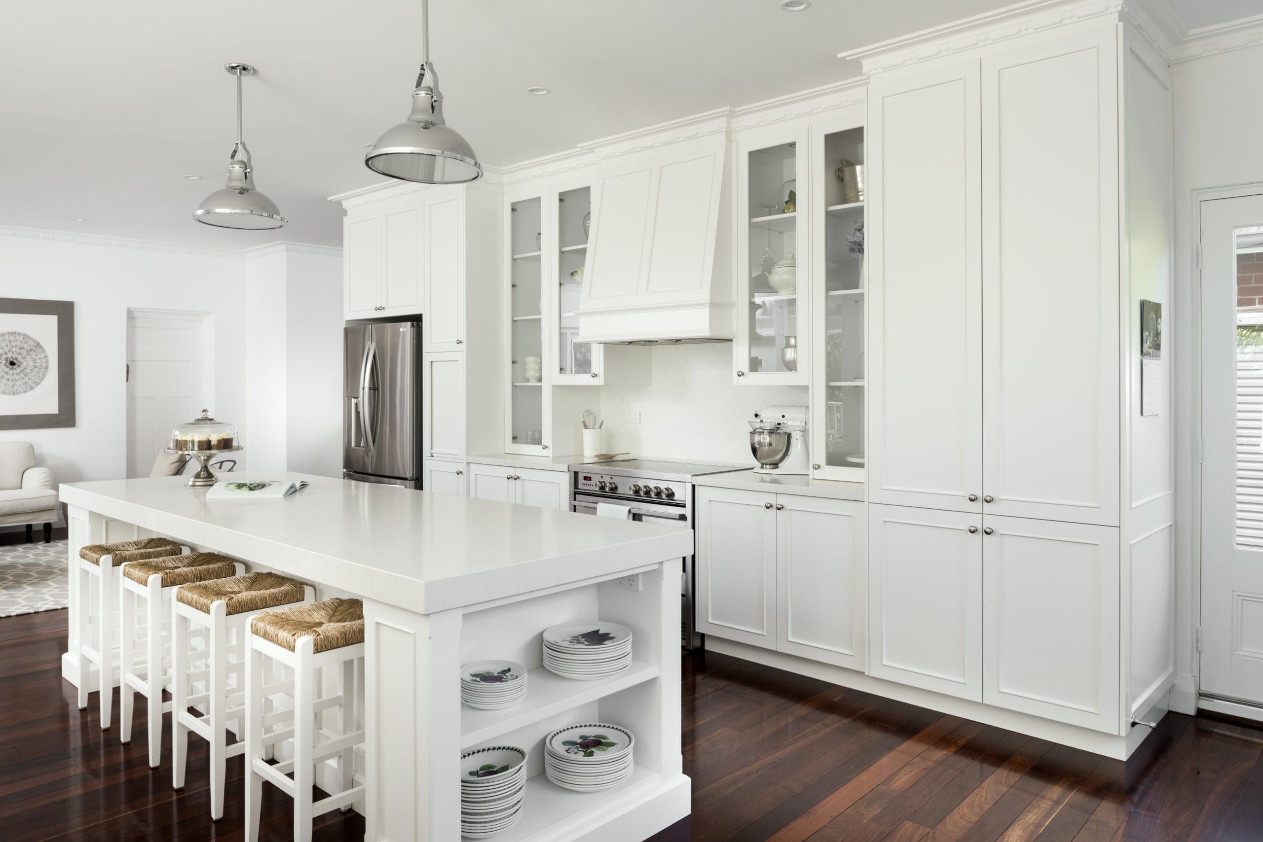 Showcasing with glass-fronted cabinets